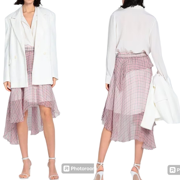 NEW Designers Remix by Charlotte Eskildsen Archie Size 10 Asymmetric Silk Skirt